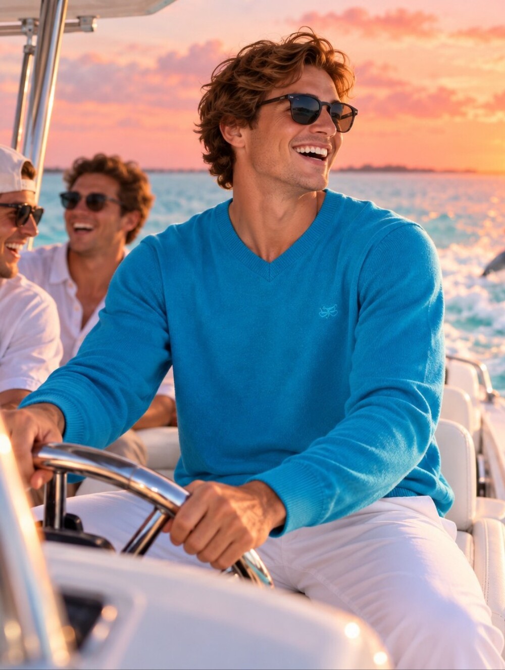 Fox | Men's Pullover Sweater Blue Large